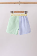 Blue&green seersucker shorts