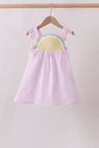 Pink lemon ruffle gingham dress