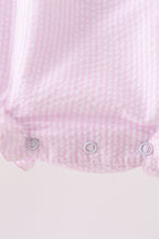 Pink lemon ruffle gingham bubble