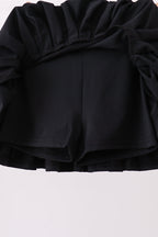 Black pleated skort