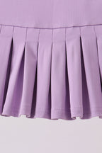 Purple pleated skort
