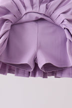 Purple pleated skort