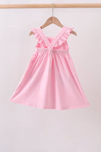 Pink football applique everyone has fun dress
