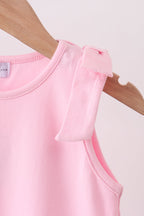Pink Scalloped Bow Dress