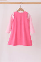 Pink Jack-O-Lantern applique 2pc dress set