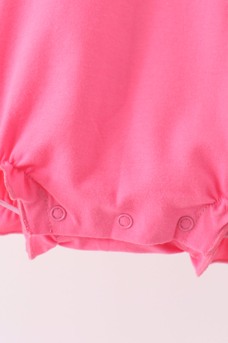 Pink Jack-O-Lantern applique 2pc bubble set