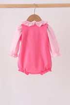 Pink Jack-O-Lantern applique 2pc bubble set