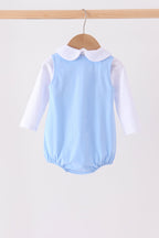 Blue Jack-O-Lantern applique bubble set