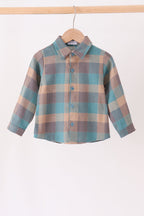 Teal Plaid Button Down Shirt