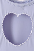 Dusty Blue Scalloped Dress