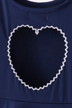 Navy Scalloped Dress
