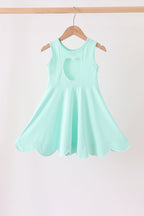 Mint Scalloped Dress