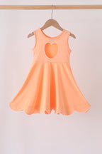 Coral Scalloped Dress