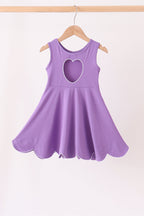 Purple Scalloped Dress