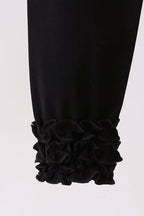 Black icing ruffle pants