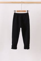 Black icing ruffle pants