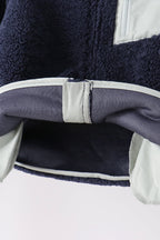 Navy fleece zipper jacket