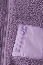 Purple fleece zipper jacket