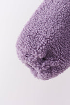 Purple fleece zipper jacket