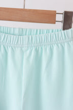Blue turkey embroidery stripe pants set