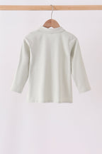 Sage turkey embroidery shirt