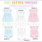PO101 Blue&pink easter egg smocked collection
