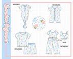 PO101 Blue bow strawberry bamboo collection