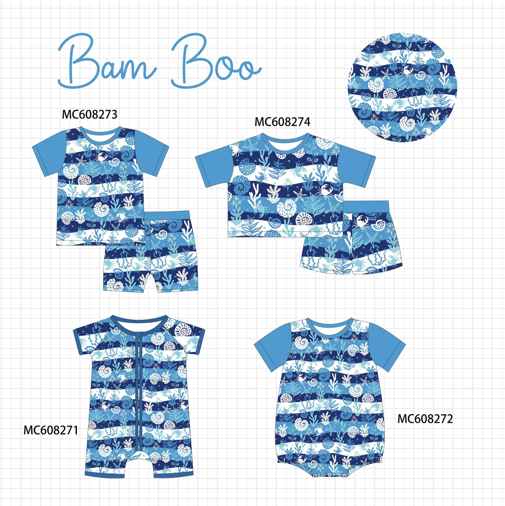 PO101 Blue marine creature bamboo collection