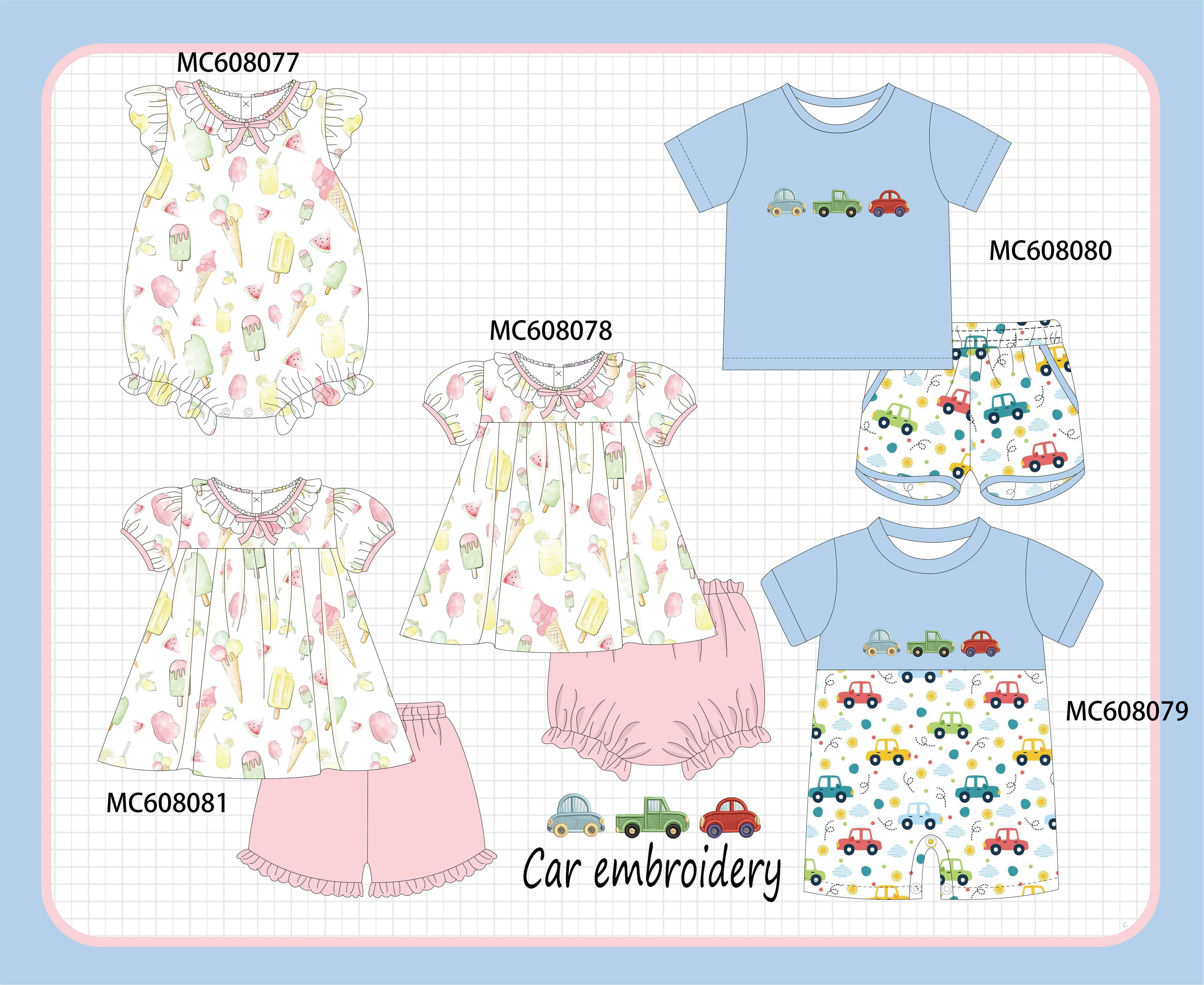 PO101 Blush pop sickle car embroidery collection