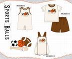 PO101 Brown ball applique stripe collection