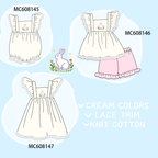 PO101 Cream easter bunny embroidery lace collection