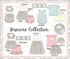 PO101 Easter bunny embroidery bow stripe collection