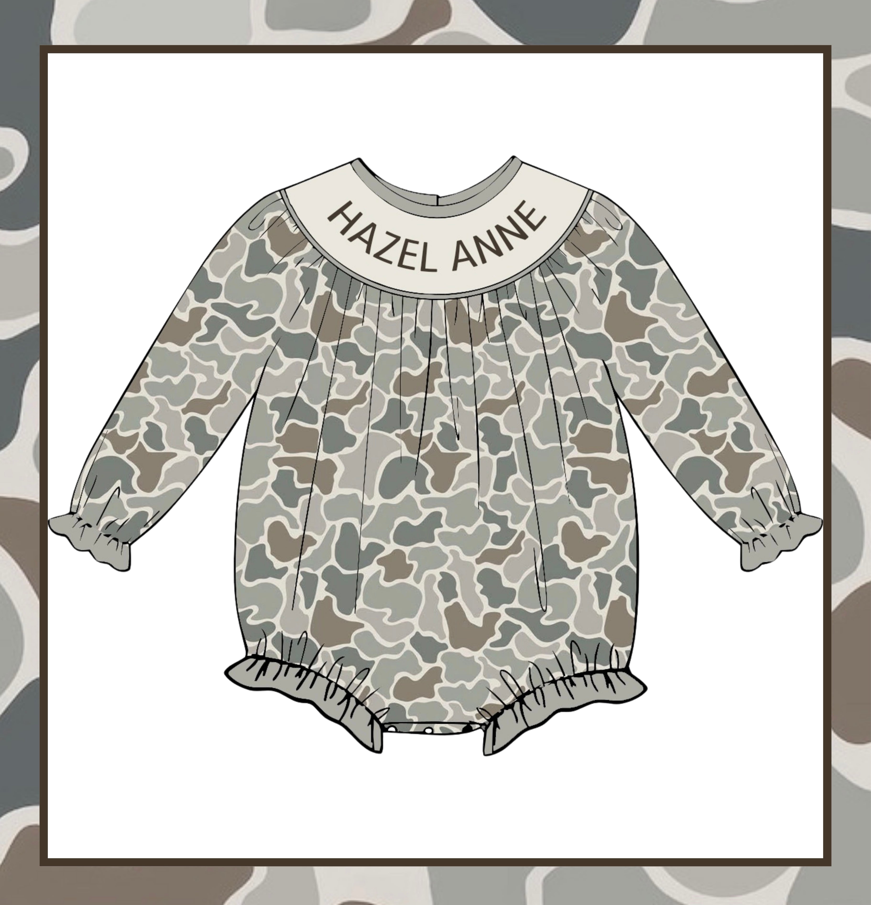 PO5: Custom Camo Girls Bubble