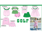 PO101 Green&pink golf embroidery collection 1
