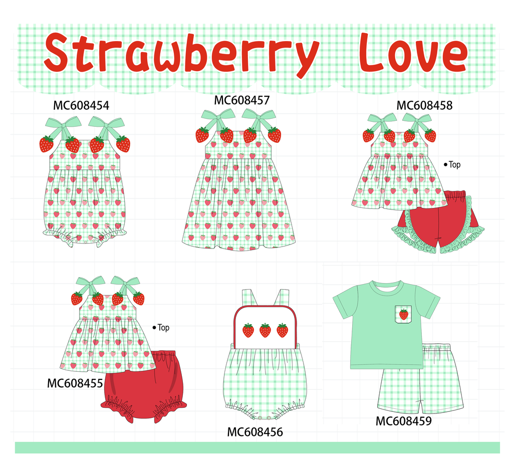 PO101 Green strawberry bow collection