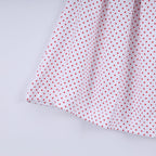 Red gingerbread hand smocked ruffle pants set