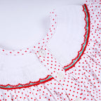 Red gingerbread hand smocked bubble