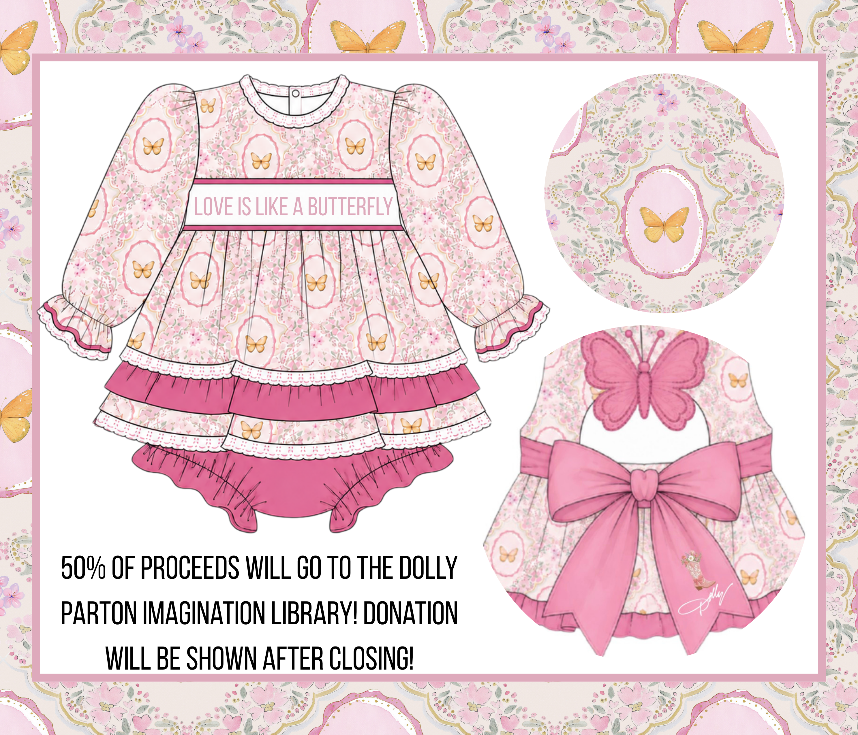 Love is like a Butterfly Bloomer Set