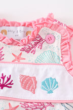Pink Shell Embroidered Bubble