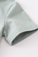 Green Farm French Knot Shorts Set