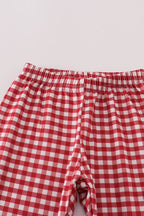 Alabama embroidery gingham pants set