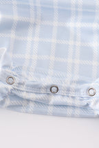 Teal thanksgiving turkey french knot plaid girl bubble