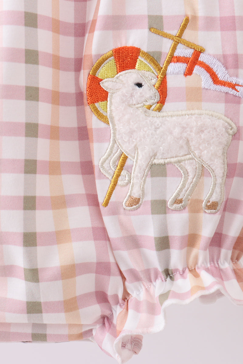 Lawb of god applique plaid bubble