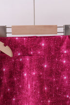 Wine red glitter skort set