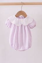 Purple Gingham Lace Bubble