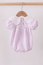 Purple Gingham Lace Bubble