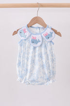 Blue Whale Embroidered Bubble