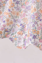 Purple Floral Smocked Dress