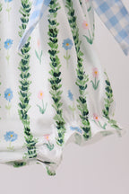 Green Floral Ruffle Bubble