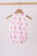 Pink Bow Goose Applique Bubble
